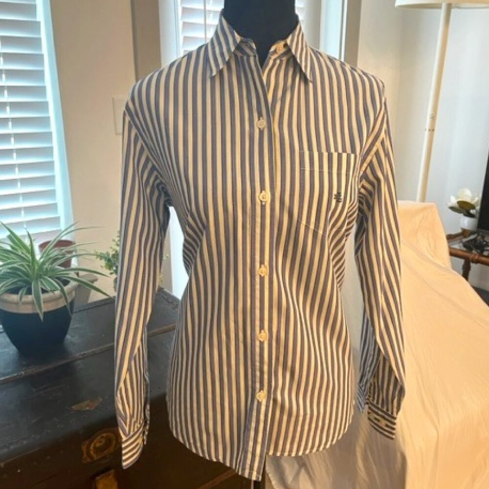 Polo Ralph Lauren Blue Yellow and White Stripe Button Down